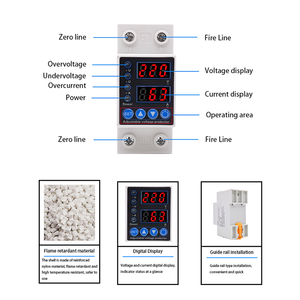 AVP 2P 220V 110V 40A 63A 80A Ac DC ajustable sobre bajo voltaje protector de corriente eléctrico usado Protección voltaje y corriente - Product Image 6
