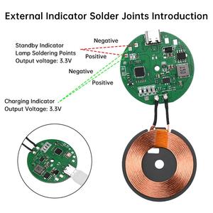 5-30V入力ワイヤレス充電モジュール5W/10W/15W/20W自動識別車ワイヤレス充電モジュールFODをサポート - Product Image 4