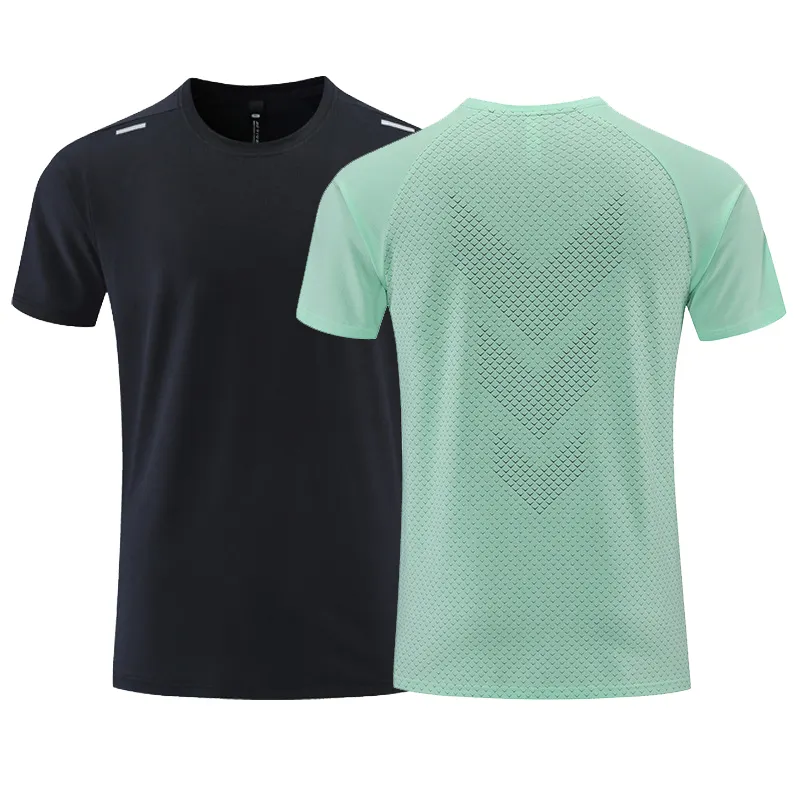 Schnell trocknend laufen Slim Fit-T-Shirt T-Shirt für Herren individuell einfarbig Training Sport Fitness-Bekleidung Herren-T-Shirts