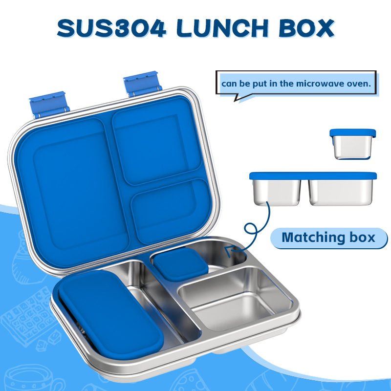 blue Square Soup Cup+ bento box