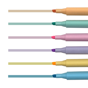Free Sample Factory Custom Multicolour Light Colored Appearance <strong>Chisel</strong> Tip <strong>Highlighter</strong> <strong>Markers</strong> <strong>Marker</strong> Pens Set