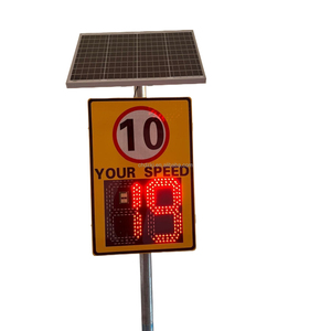 Năng lượng mặt trời Powered <span class=keywords><strong>LED</strong></span> biển báo giao thông Board 2-chữ số 10-99 hiển thị màu kép Radar Tốc Độ Đăng 900 mét - Product Image 3