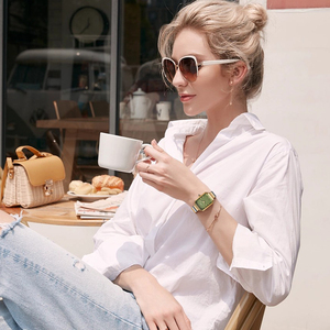 IBSO 2025 Female Quartz Luxury Crystal <strong>Watch</strong> Mesh <strong>Watch</strong> With Sugar Cube Design Famous Brand OEM Factory Seiko Movement - Product Image 5