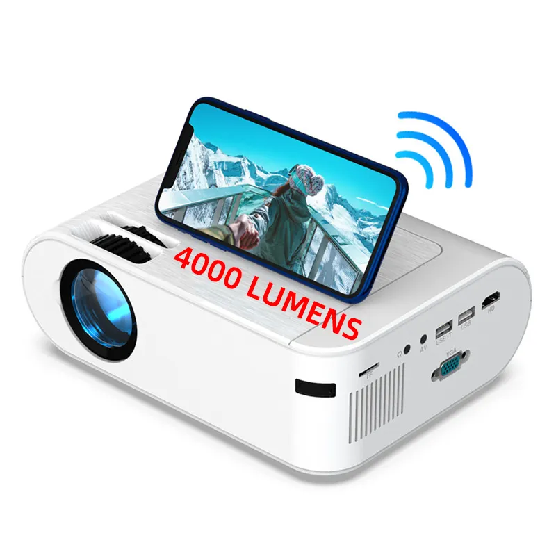 Groothandel Mini Projector Salange P62 4000 Lumen Ondersteuning 1080P Projector Hd Home Theater Film Projectoren