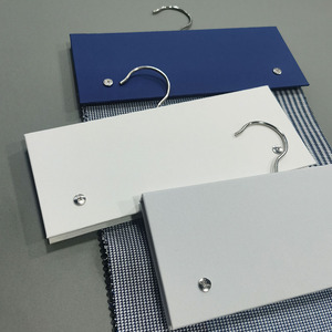 Thẻ tiêu đề nhà máy giá tùy chỉnh logo của riêng bạn sản phẩm swatches Mẫu hiển thị các tông móc áo cho vải hiển thị - Product Image 2