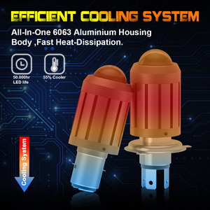 Gview H4 BA20D LED ışık sistemi 12V motosiklet LED far ile 6000K renk sıcaklığı - Product Image 3