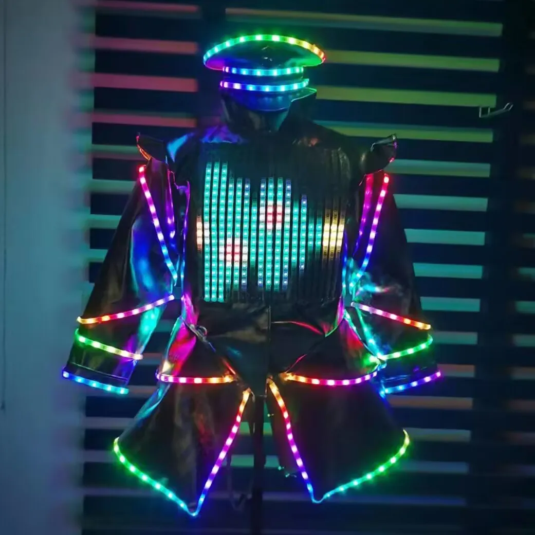 Divertenti vestiti a LED per adulti le prestazioni del vestito di natale illuminano il Costume colorato