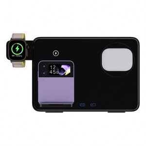 JEDI 15w Dual Phone <strong>Charge</strong> 3 in 1 Foldable Fast <strong>Charging</strong> Phone Mount Mulfiple Wireless Charger With Led Light - Product Image 2