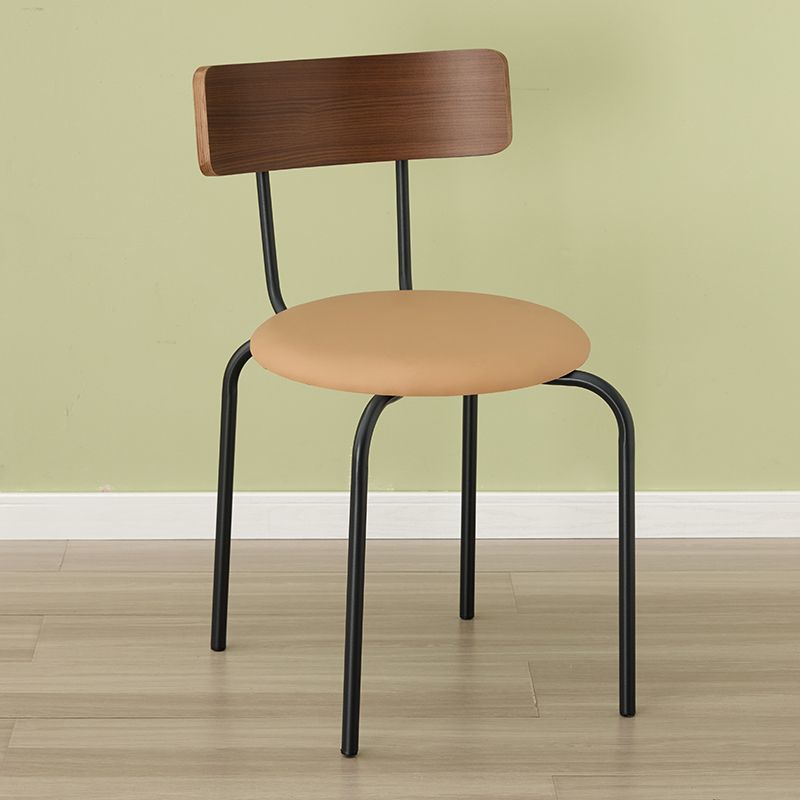 Red walnut - brown seat - black frame