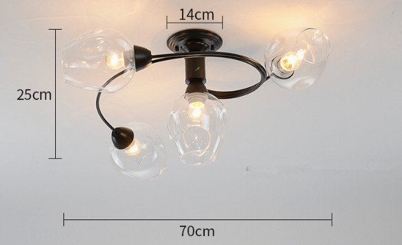 70cm,Black+Transparent