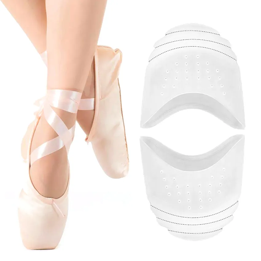 Nuovo Gel di Silicone Pointe Ballet Dance scarpe Toe Pads Toe Caps Toe Protector con foro traspirante per ballerine a punta HA00716