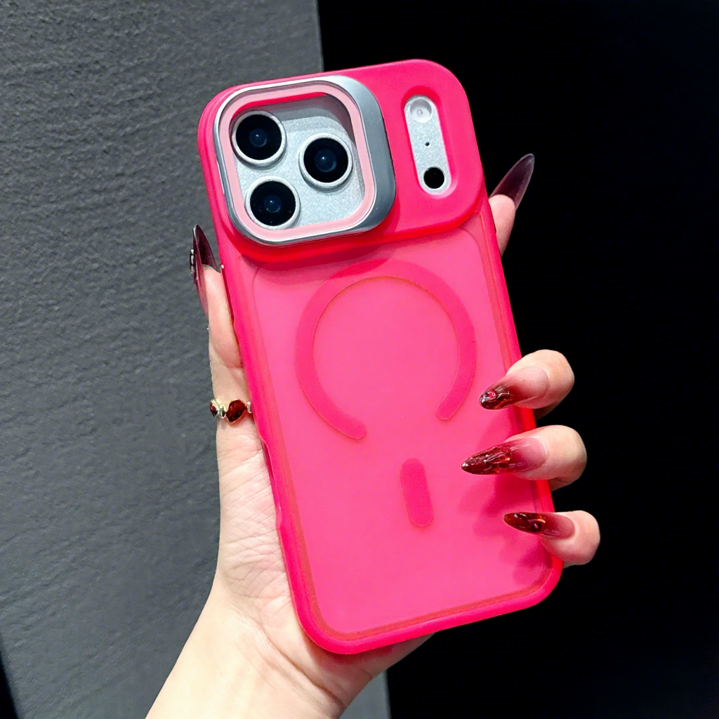 Rose red-j3 skin-feel lens holder with magnetic attachment
