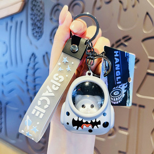 Dễ thương Gấu schoolbag ánh sáng ban đêm Móc Chìa Khóa Túi Mặt dây chuyền Net bầu không khí Màu Đỏ Ánh sáng Móc chìa khóa - Product Image 6