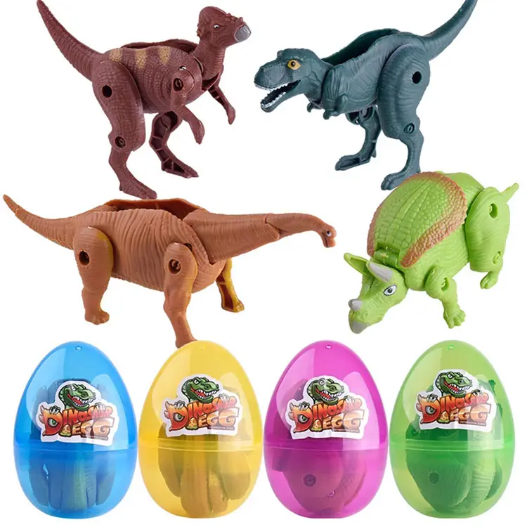 ไดโนเสาร์ของเล่นสำหรับเด็ก,ไข่อีสเตอร์ทรงไข่เปลี่ยนรูปแบบพลาสติกไข่อีสเตอร์มี12ชิ้น