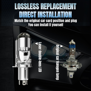 HAIZG U2 LED matris BIFOGAL LENS 9-48V IP68 su geçirmez 6500K otomatik ampul araba LED ışık 3570 çip H4 doğrudan fiş tipi - Product Image 6