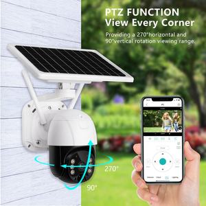 4 Мп низкая мощность Icsee PIR Беспроводная 360 уличная Солнечная Ip Wifi камера безопасности система Cctv сетевая камера - Product Image 4