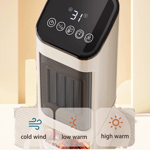 FIEEMOO 2000W potenza 12 ore funzione Timer portatile PTC ceramica elettrica termoventilatore con 3D effetto fiamma telecomando - Product Image 6