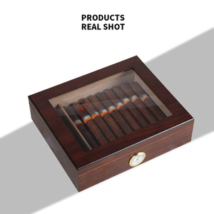 The Best-selling Vintage Cedar Wood <strong>Humidor</strong> Holds 25pcs of Cigars in a Complimentary <strong>Humidor</strong> Readable Humidity <strong>Humidor</strong> - Product Image 6