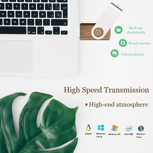 Gitra Precio barato de madera Girar USB Stick Pormo USB Flash Memory 8 GB USB Unidad flash giratoria de madera con logotipo - Product Image 3