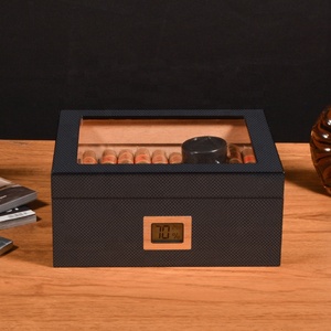 กล่องซิการ์ Humidor สเปนพร้อมเครื่องวัดความชื้นอิเล็กทรอนิกส์สำหรับ30-50ct กล่องซิการ์ Humidor แบบกำหนดเองสำหรับซิการ์คิวบา - Product Image 2