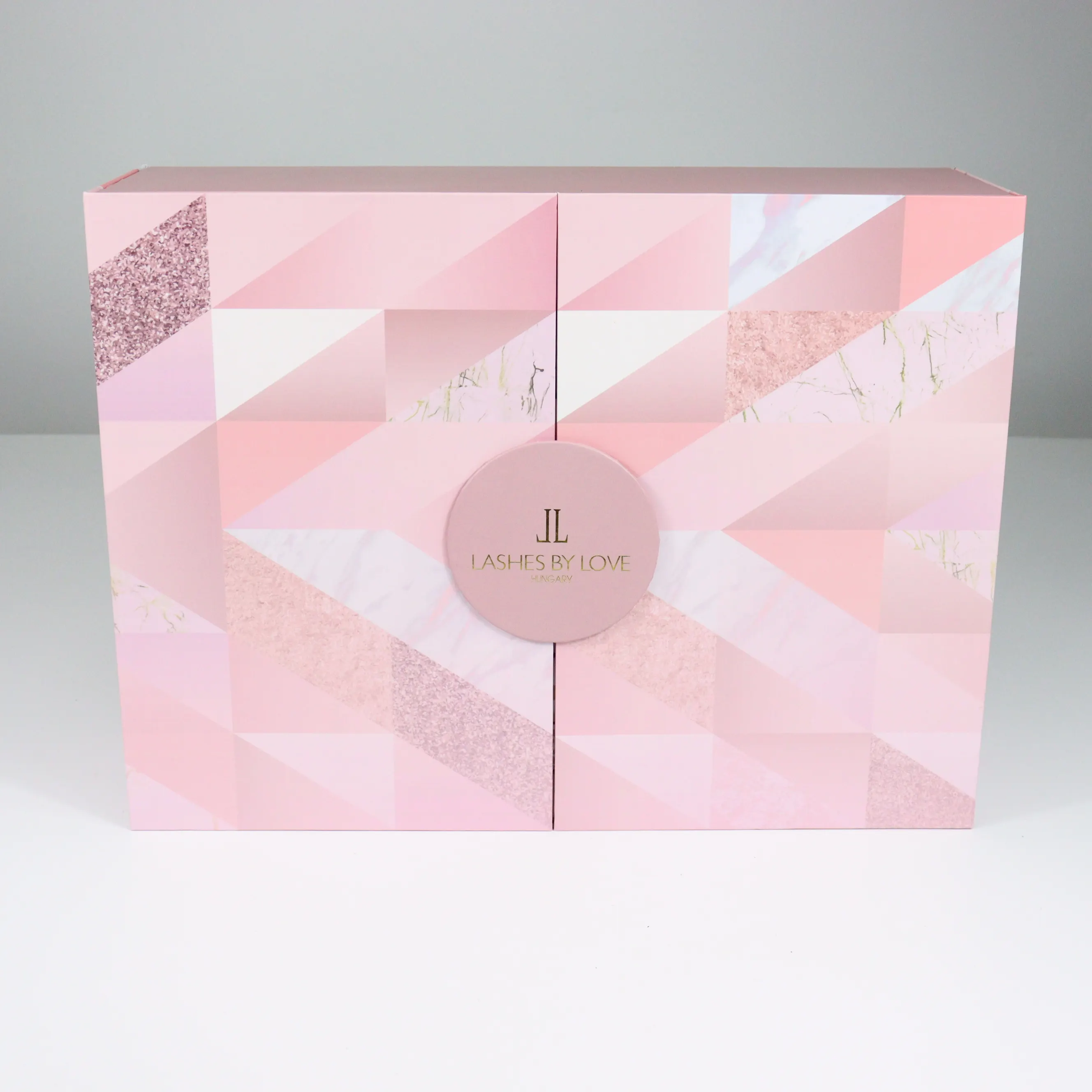 Caja de calendario de adviento para maquillaje, conjunto de cajas de cartón personalizadas para Ramadán