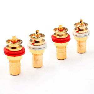Conector de montaje en Panel hembra RCA chapado en oro de 10 Uds. Para estéreo de Audio de coche, cine en casa, amplificador-conector de Audio y vídeo AV - Product Image 3