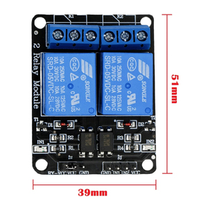 5V 12V Relais modul 2-Kanal-Triggerplatinenabschirmung mit niedrigem Pegel und Optokoppler-Relais ausgang für PIC AVR ARM MCU - Product Image 4