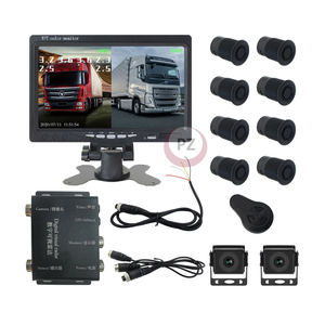 Parking Assistant 7 Inch Monitor With 2 Cameras Front/Rear View Alarm 8 <strong>Sensors</strong> <strong>Reversing</strong> Warning Parking System Kit for Truck - Product Image 1