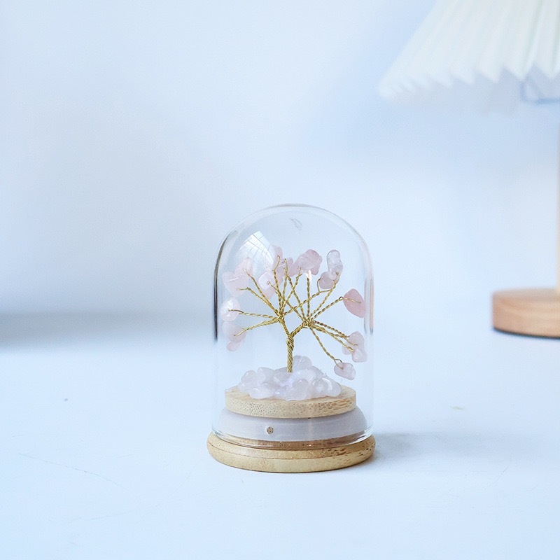 Arbre en quartz rose