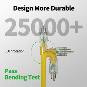 SJTW 3x1.31mm ² 야외 연장 코드 조명 엔드 방수 US 플러그 (통합 소켓 포함), 도구 및 장비에 이상적 - Product Image 2