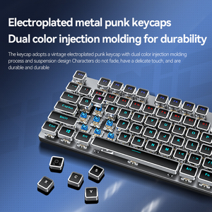 Teclado mecánico para juegos con cable y retroiluminación LED personalizada de alta calidad con reposamanos magnético teclado para juegos de programación