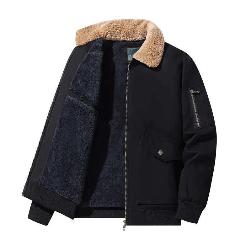 2022 iş ceket erkek polar ceket moda sıcak fermuarlı uçuş ceket