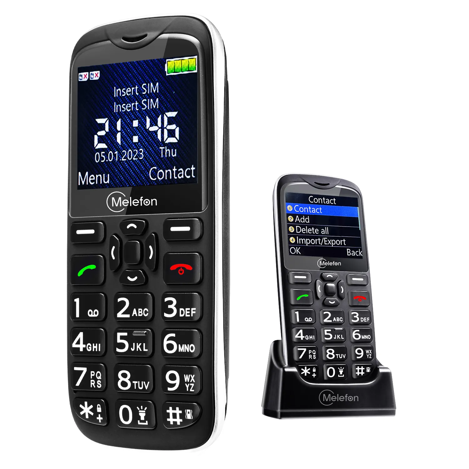 बुजुर्गों के लिए अनुकूलन योग्य 4जी बड़ा बटन वाला मोबाइल फोन, एसओएस आपातकालीन बटन के साथ अनलॉक फोन