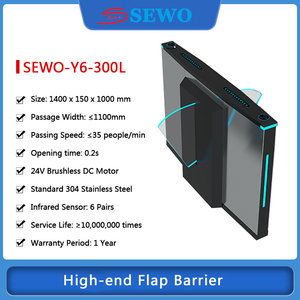 SEWO High-end Automatic Biometric Access Control High Speed Flap <strong>Security</strong> Turnstile Barrier Gate for Visitor Entrance Access - Product Image 4