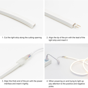 I <strong>T</strong> L Shape 220V <strong>Led</strong> Neon Flex Connector 8*16mm Light Strip Clip 2 Pin <strong>Led</strong> Strip Connector Flexible Strip Light Accessories - Product Image 5