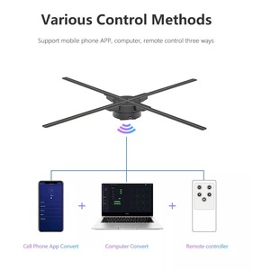ホログラムLEDファンWifiAPPコントロール65cm高解像度LEDディスプレイ3Dホログラムファン