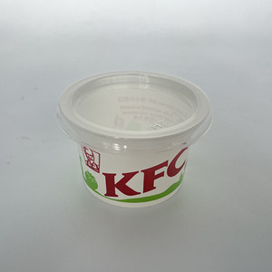 カスタムプリント130mlプラスチックソースディッピングコーンカーネルマッシュポテト蓋付きカップ - Product Image 1