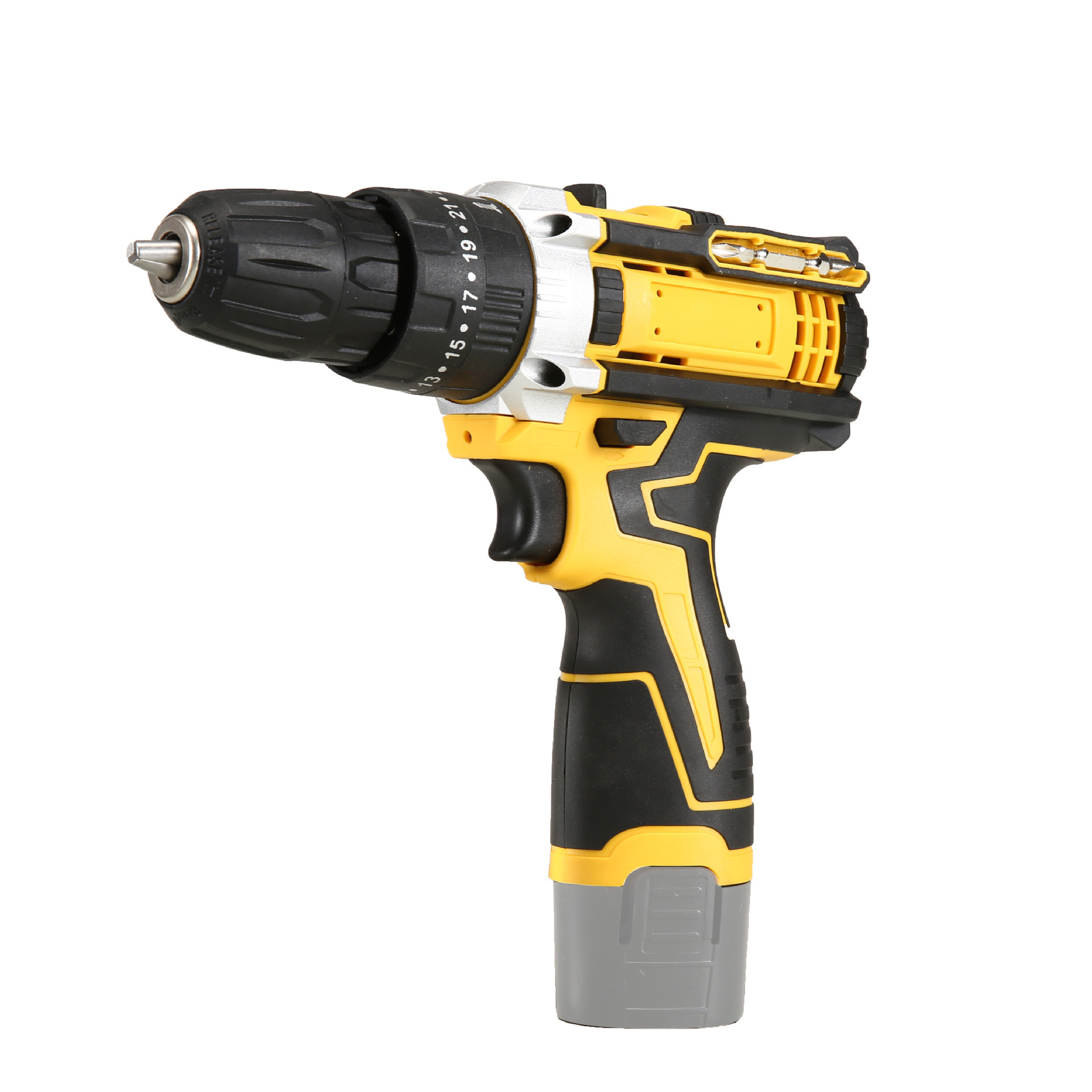 Tête de lot jaune 12V, corps à deux vitesses (hors batterie du chargeur