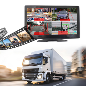 PWAS Monitor 10,1 pulgadas pantalla táctil cuádruple 4CH BSD Sistema de cámara de detección de peatones + zumbador externo para camión para autobús - Product Image 3