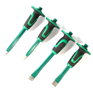 Heavy Duty 12-Inch <strong>Chisels</strong> Set With Hand Protection, Point <strong>Chisel</strong> and Flat <strong>Chisel</strong> <strong>for</strong> Demolishing/<strong>Masonry</strong>/Carving/Concrete Break - Product Image 4