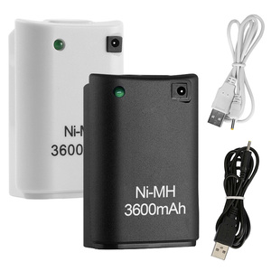 Xbox360リモートジョイパッドジョイスティックキット用USB充電ケーブル付きXbox360ワイヤレスコントローラー充電式バッテリーパック用 - Product Image 1