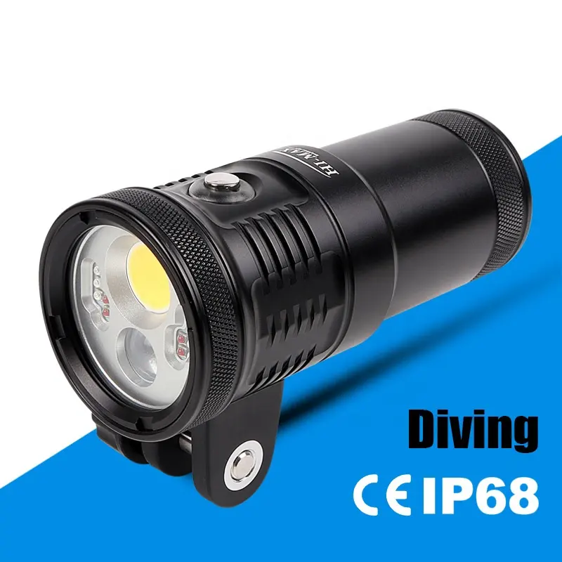 Hi-max-Lámpara V14 pro de 5000 lúmenes, luz de vídeo de buceo, linterna de fotografía subacuática