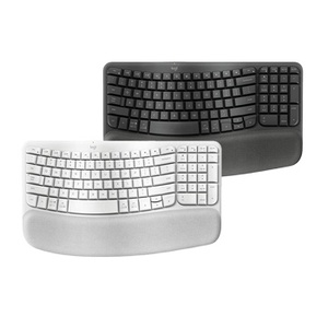 バーゲングッズオリジナルLogitechWaveキーUsbデュアルモードバックライトPcコンピュータースプリット充電式ワイヤレス人間工学に基づいたキーボード - Product Image 1