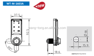 M-1603BK с завода, цифровой электронный Умный Замок для шкафа - Product Image 3
