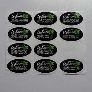 Round and <strong>Oval</strong> Adhesive Label Sticker Packaging Labels Kiss Cut Sticker Custom Logo Printing Waterproof Vinyl CMYK Spot UV ZH200 - Product Image 6