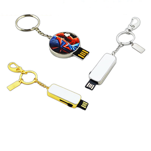 Kim Loại Hiện Đại truyền nhiệt in trống thăng hoa ổ đĩa USB Keychain hình chữ nhật/vòng 4G/8G/16G/32G/64G - Product Image 1
