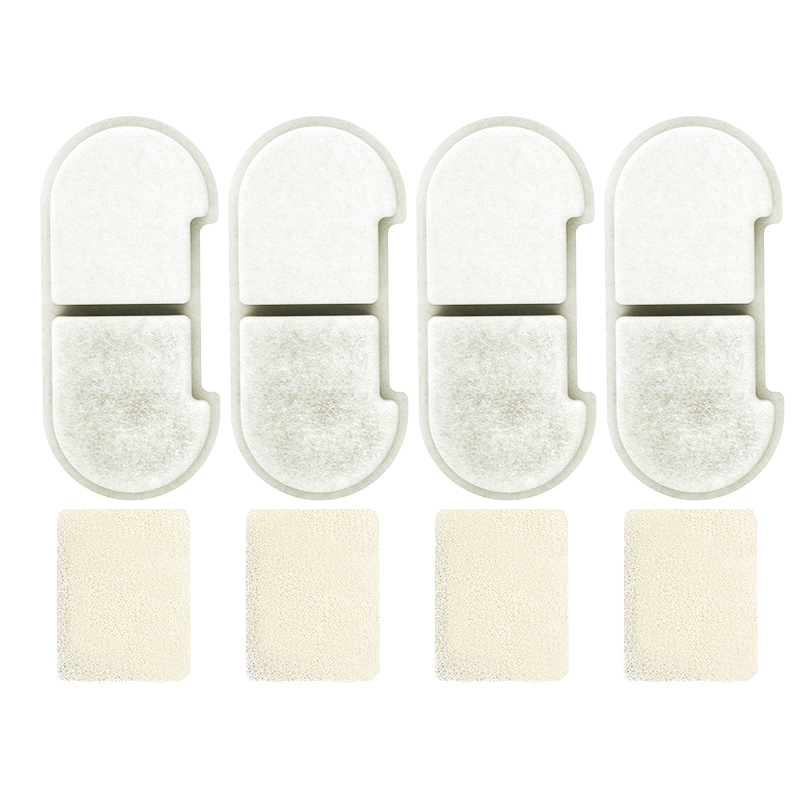 4 almohadillas filtrantes y 4 esponjas filtrantes para bomba