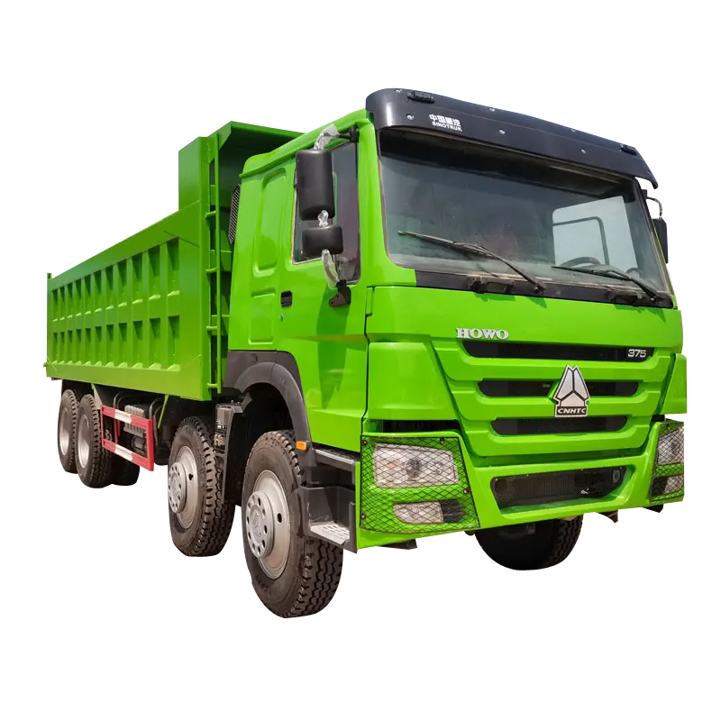 Gebruikte Hino Sinotruk Howo Dump Truck 8X4 375hp Euro2 Euro3 Mijndump Truck Voor Transport