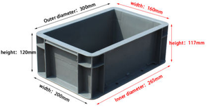 Eu2311 Heavy-Duty rắn HDPE nhựa hộp lưu trữ <span class=keywords><strong>Stackable</strong></span> container để sử dụng hiệu quả - Product Image 3
