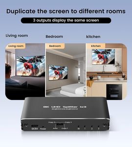 SY <strong>1</strong> in <strong>3</strong> 8K for HDMI 2.<strong>1</strong> Video Spliter 120Hz Monitor <strong>3</strong> Way 4K 48Gbps Cable 60Hz 4K <strong>Splitter</strong> for Video Conferencing
